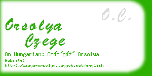 orsolya czege business card